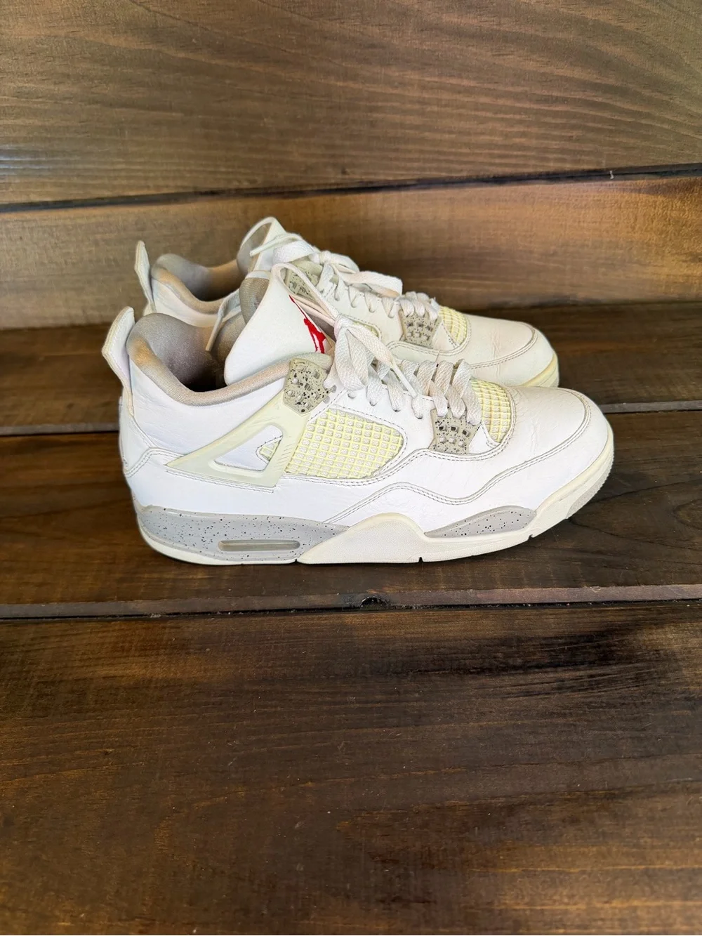Nike Air Jordan 4 Retro Mid ‘White Oreo’ Sneakers Shoes Men Size 9.5 CT8527-100